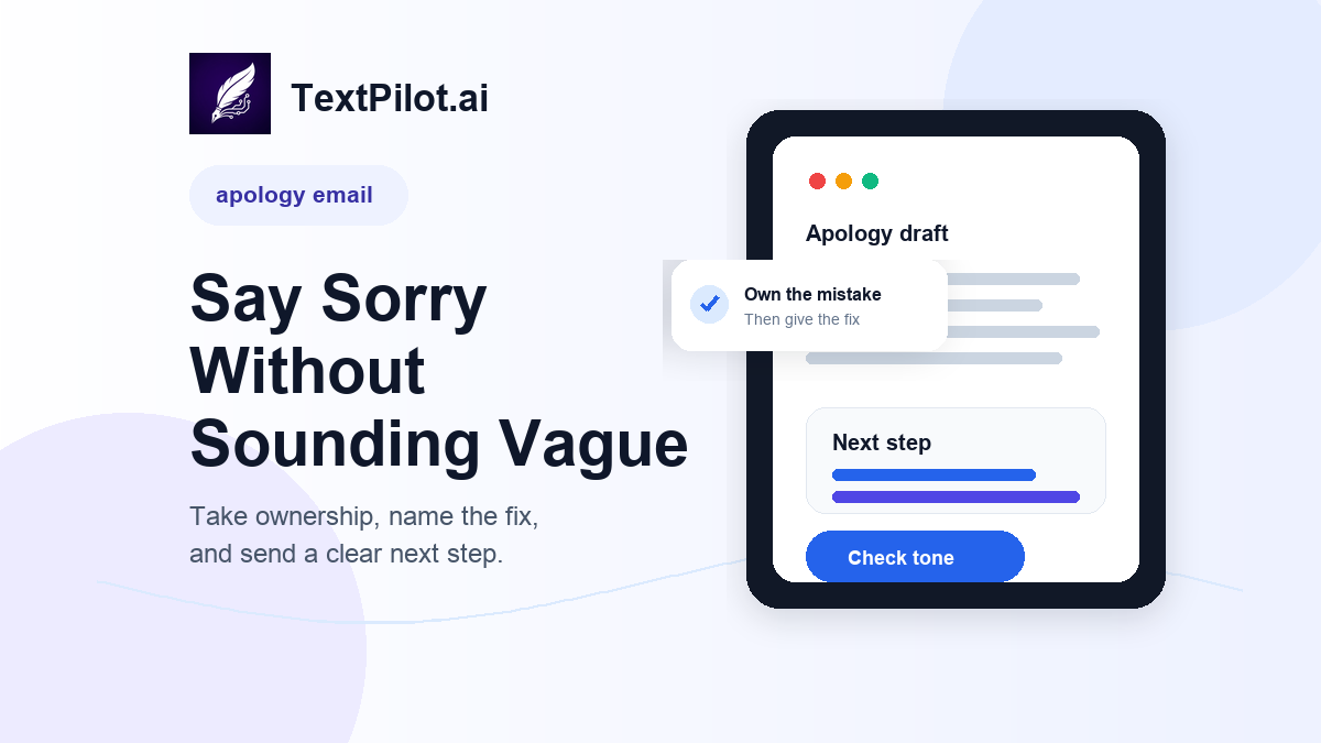 Apology Email: How to Say Sorry Professionally