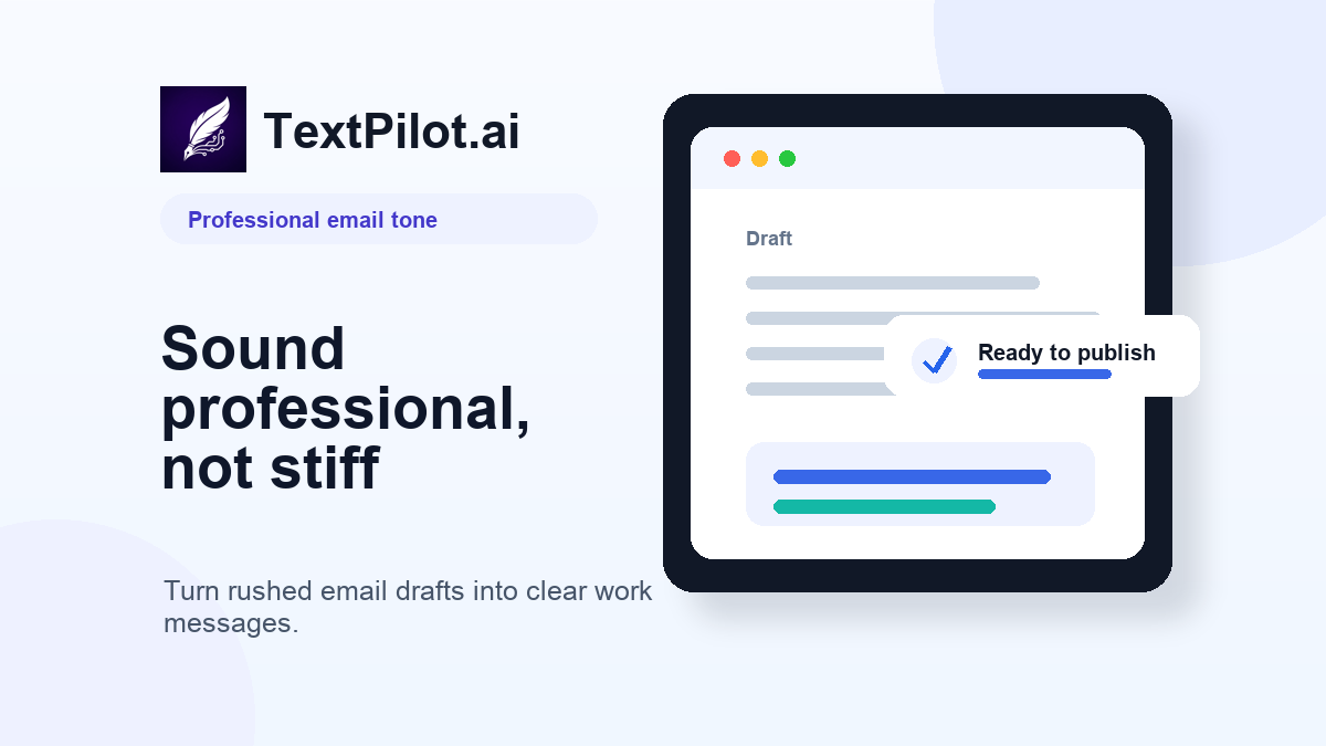 How to make emails sound professional using TextPilot.ai email rewriting tools