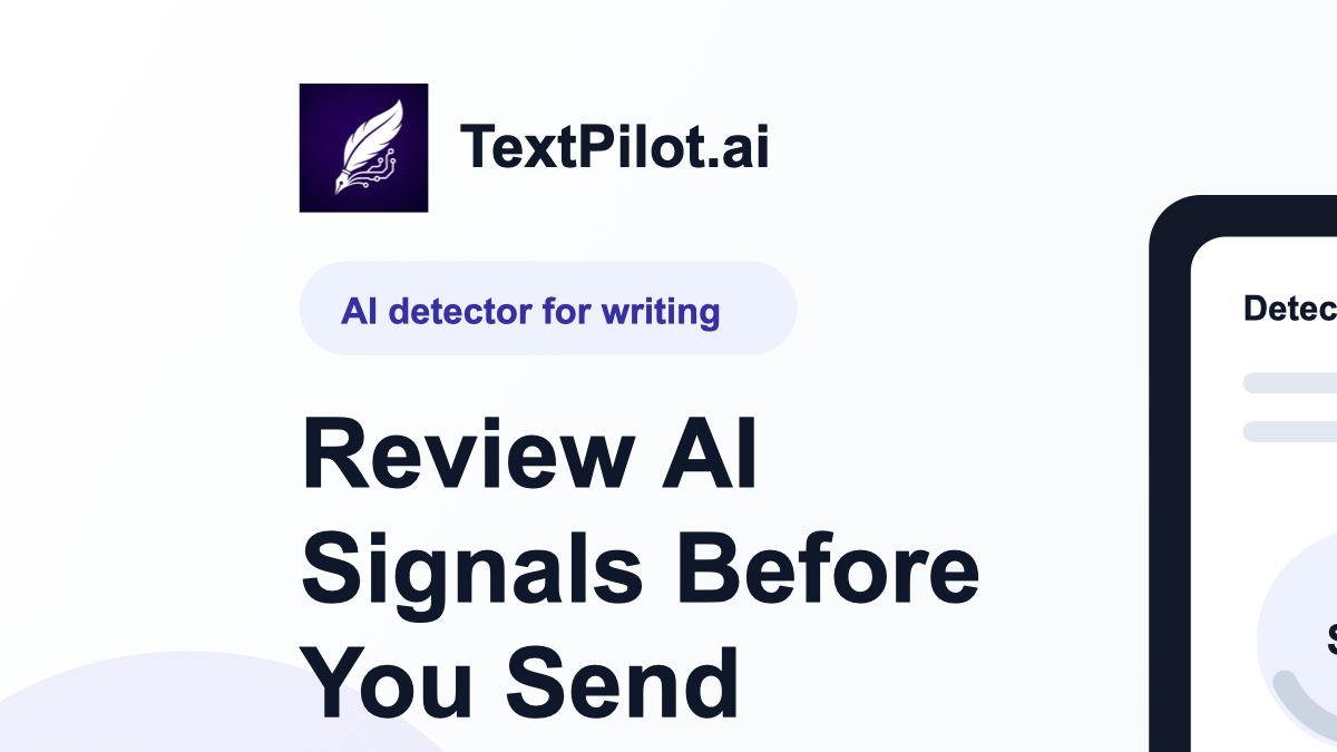 TextPilot.ai ai detector for writing thumbnail
