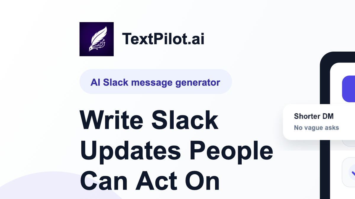 TextPilot.ai ai slack message generator thumbnail