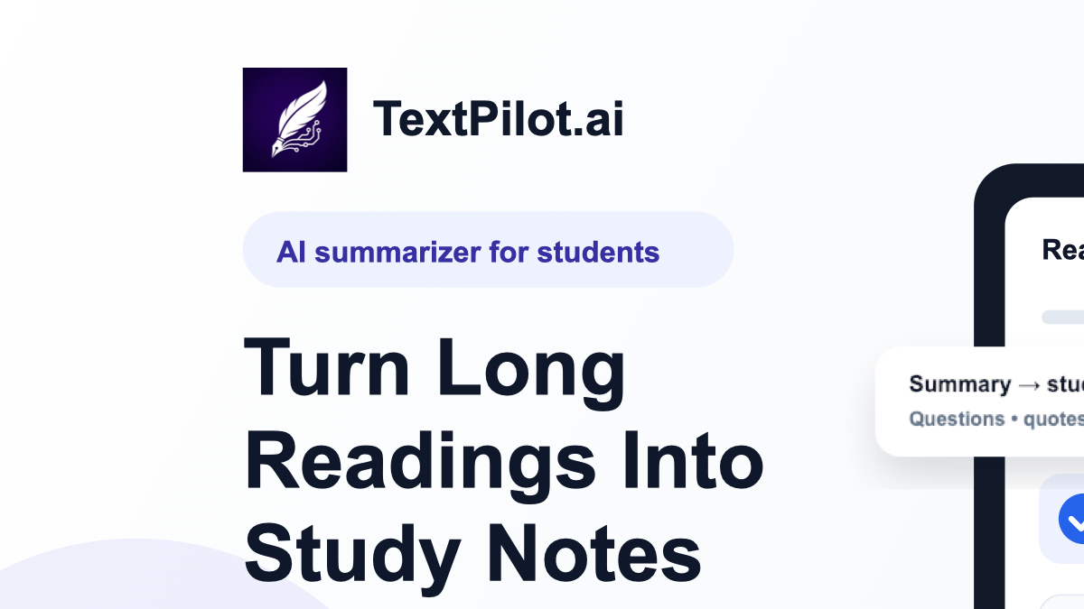 TextPilot.ai ai summarizer for students thumbnail