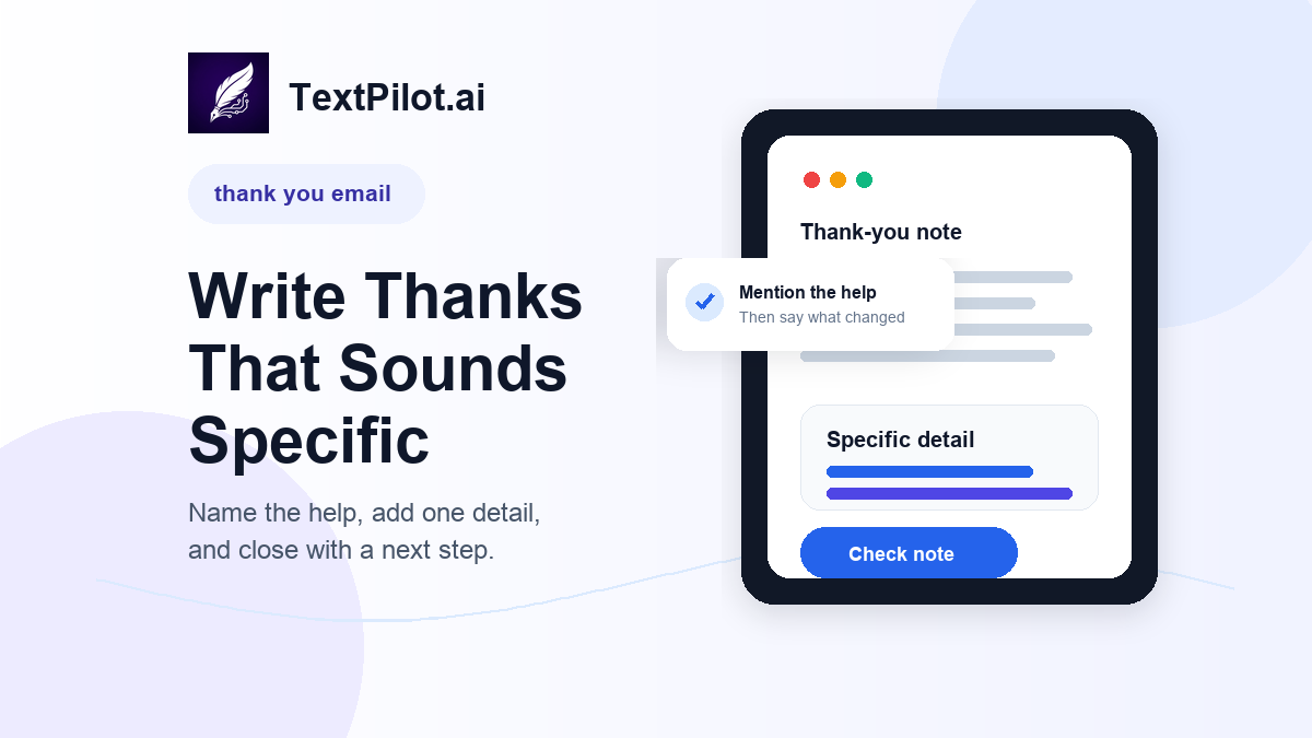 Thank You Email: How to Write a Clear Work Note